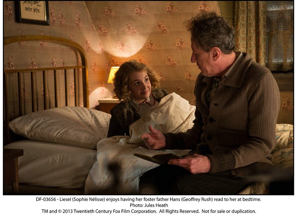 Ladrona de libros : Foto Geoffrey Rush, Sophie Nélisse