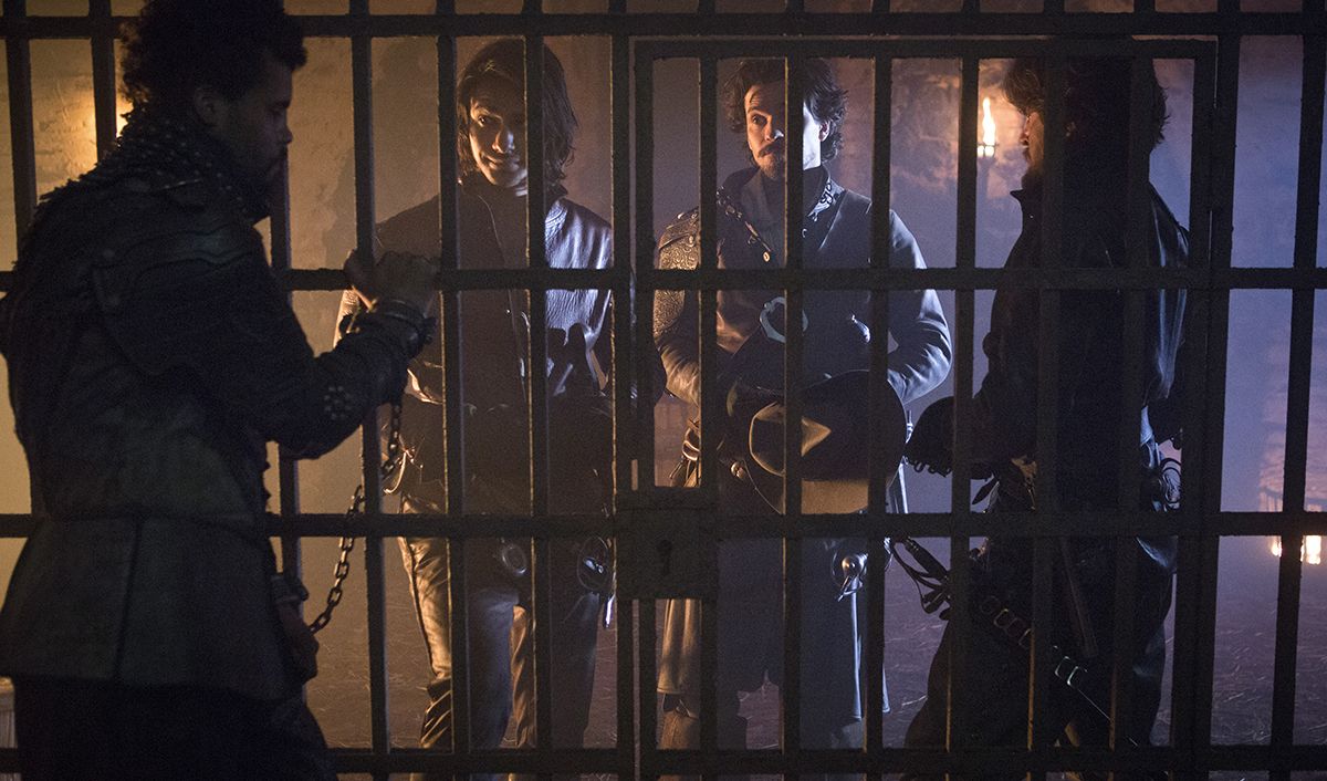 The Musketeers : Foto Tom Burke, Santiago Cabrera, Luke Pasqualino