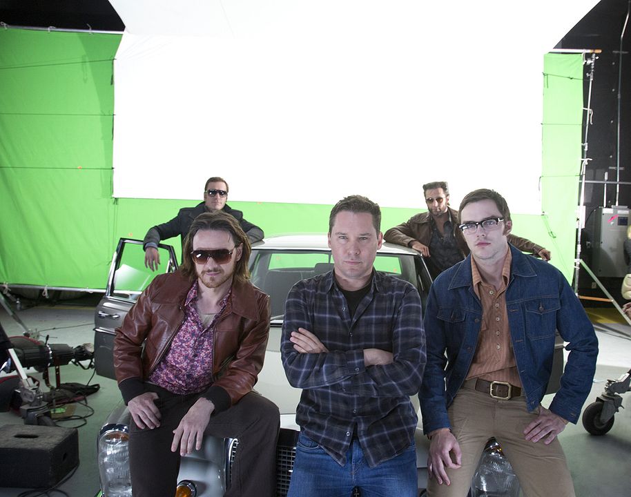 X-Men: Días del futuro pasado : Foto James McAvoy, Michael Fassbender, Bryan Singer, Hugh Jackman, Nicholas Hoult