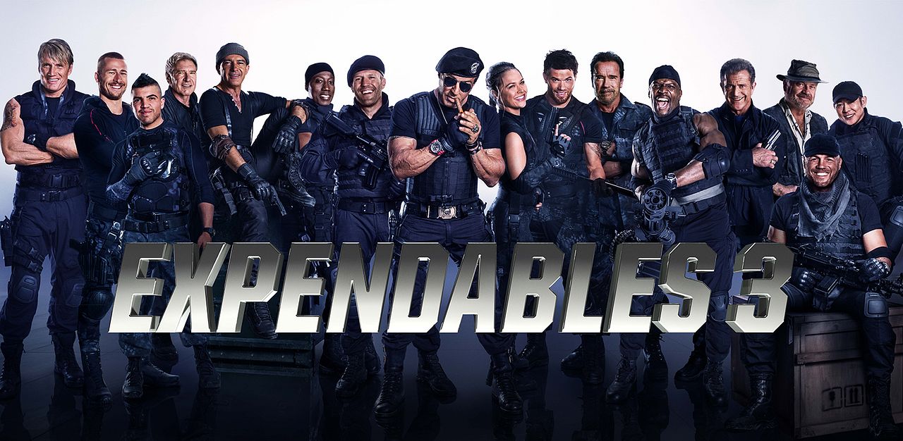 Los mercenarios 3 : Foto Arnold Schwarzenegger, Wesley Snipes, Dolph Lundgren, Randy Couture, Glen Powell, Mel Gibson, Jason Statham, Jet Li, Harrison Ford, Sylvester Stallone, Kelsey Grammer, Antonio Banderas, Ronda Rousey, Terry Crews