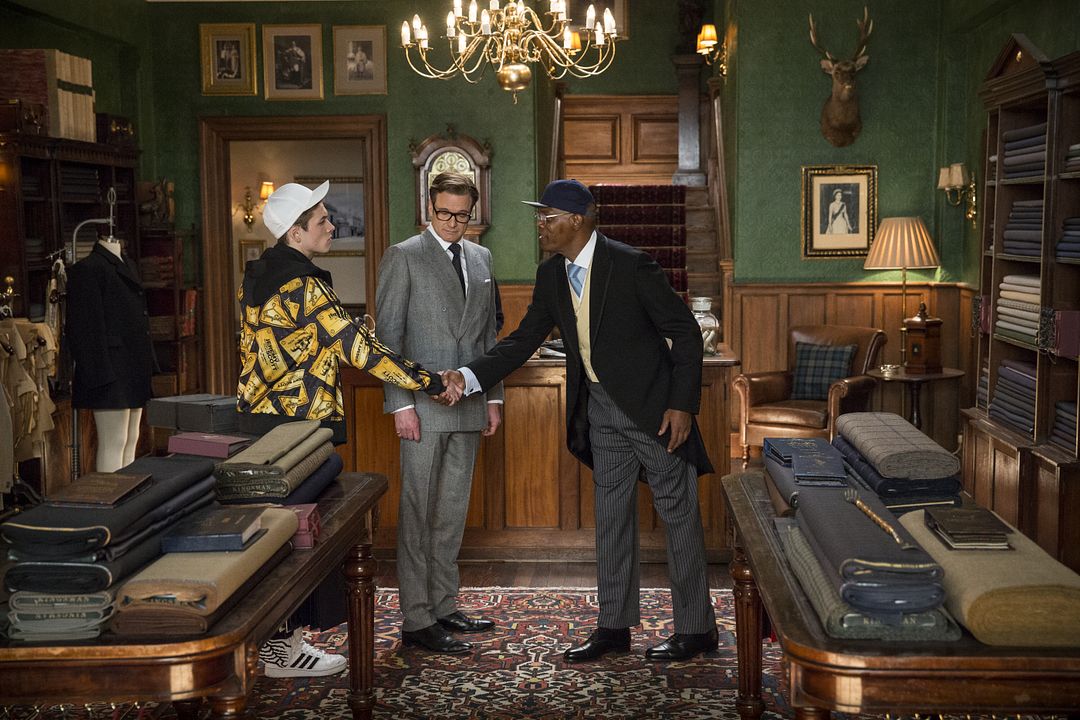 Kingsman: Servicio secreto : Foto Colin Firth, Samuel L. Jackson, Taron Egerton