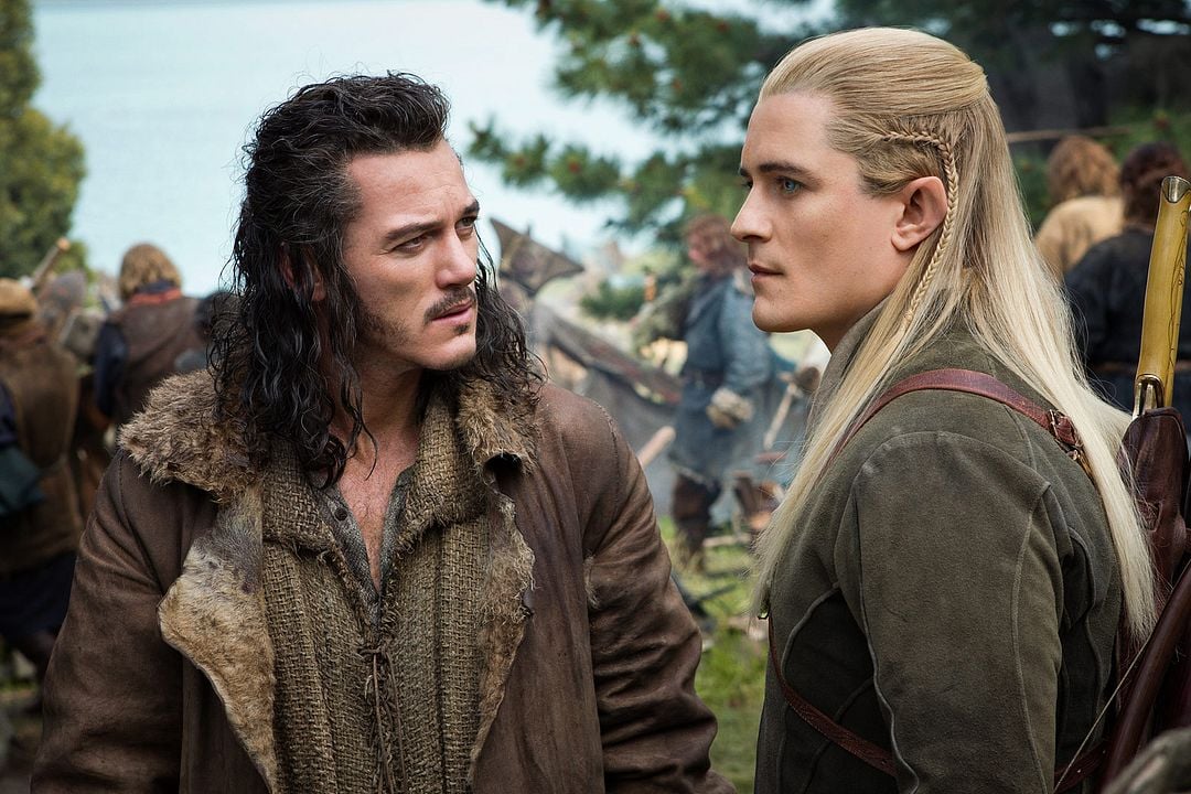 El hobbit: La batalla de los cinco ejércitos : Foto Luke Evans, Orlando Bloom