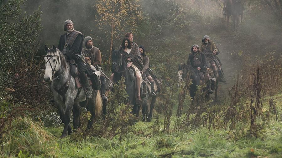 Outlander : Foto Caitriona Balfe, Graham McTavish, Sam Heughan