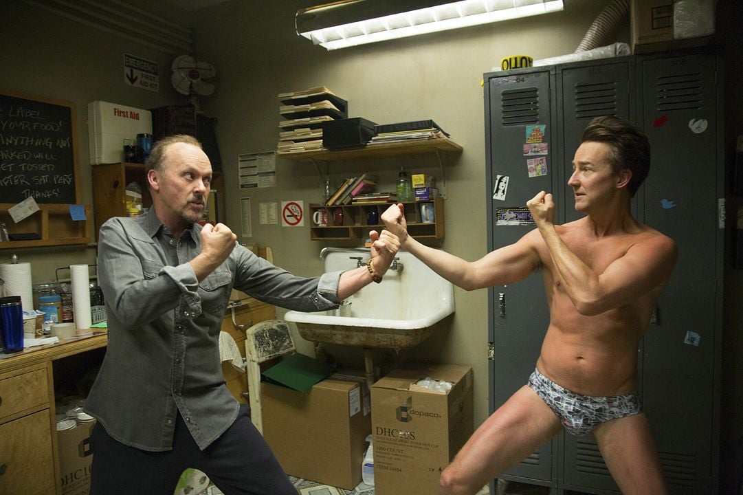 Birdman (o la inesperada virtud de la ignorancia) : Foto Michael Keaton, Edward Norton