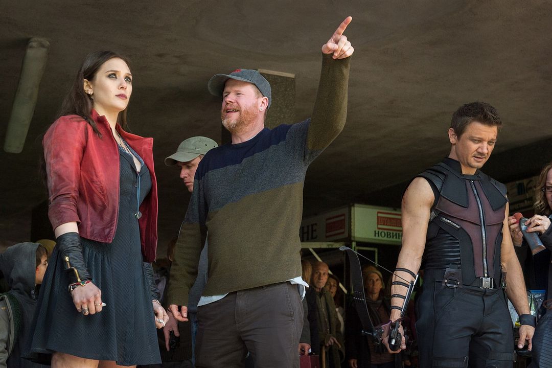 Vengadores: era de Ultrón : Foto Elizabeth Olsen, Joss Whedon, Jeremy Renner