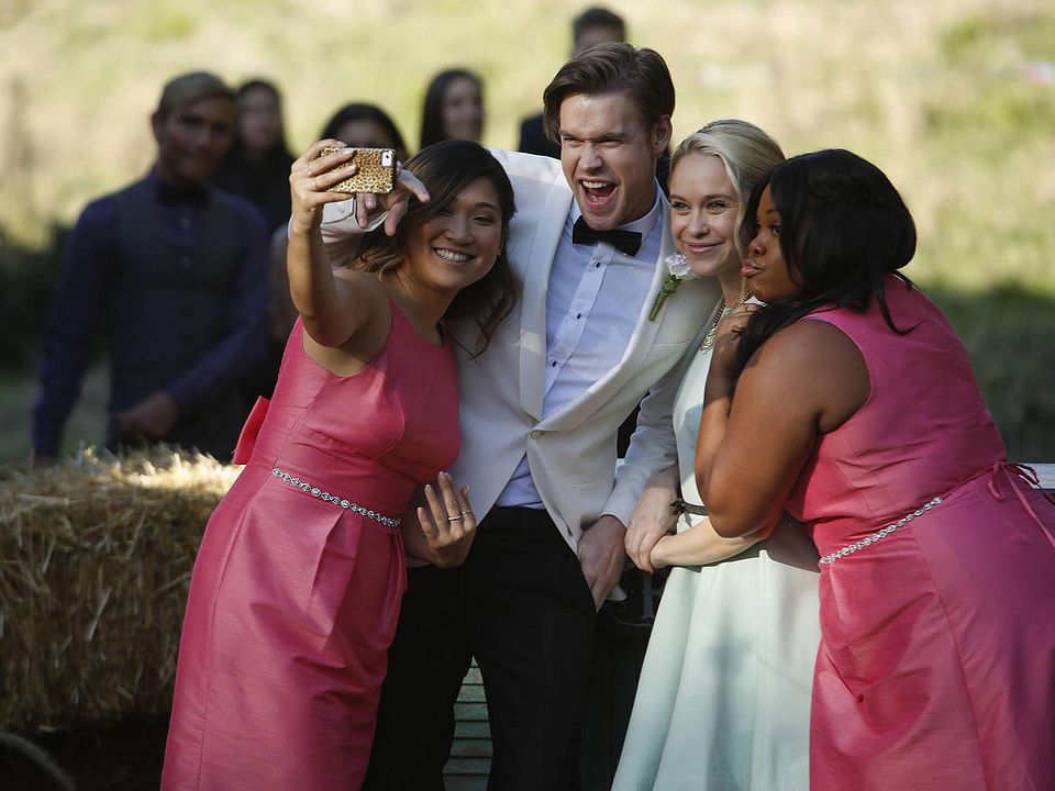 Glee : Foto Amber Riley, Jenna Ushkowitz, Chord Overstreet