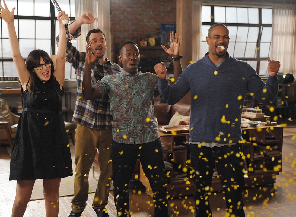 New Girl : Foto Damon Wayans Jr., Jake Johnson, Zooey Deschanel, Lamorne Morris