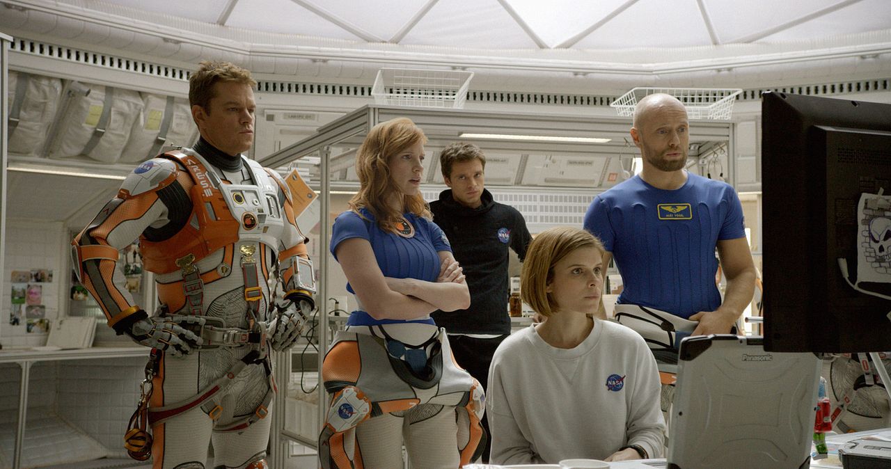 Misión rescate : Foto Sebastian Stan, Kate Mara, Matt Damon, Jessica Chastain