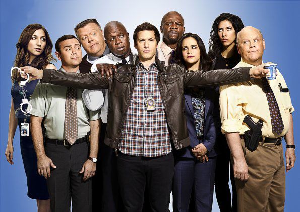 Foto Andy Samberg, Andre Braugher, Melissa Fumero, Terry Crews, Stephanie Beatriz