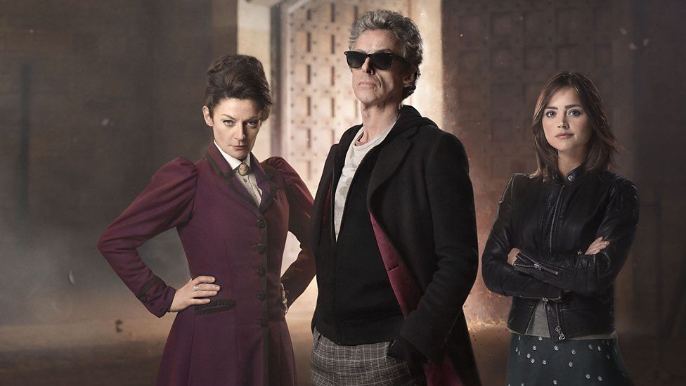 Foto Michelle Gomez, Jenna Coleman, Peter Capaldi