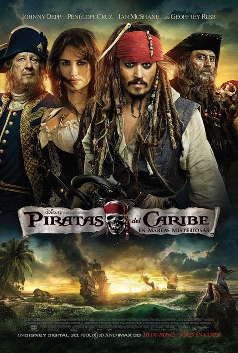 Piratas del Caribe: Navegando aguas misteriosas : Póster