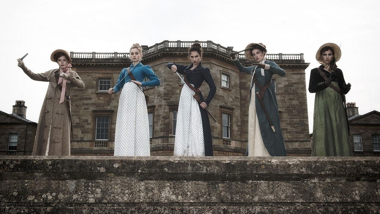 Orgullo + prejuicio + zombis : Foto Bella Heathcote, Lily James, Suki Waterhouse, Millie Brady, Ellie Bamber