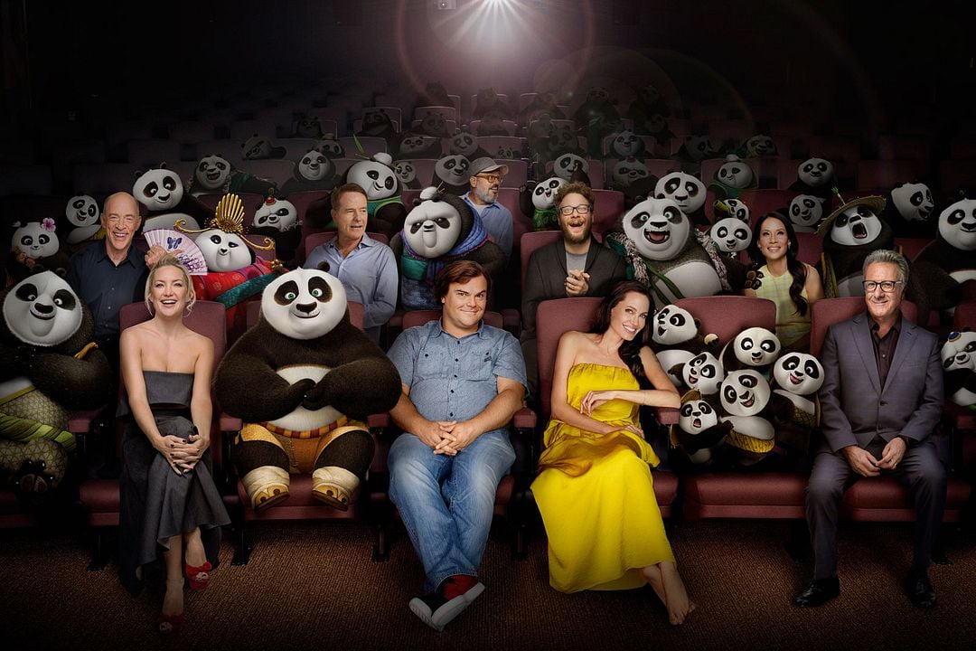 Kung Fu Panda 3 : Cobertura de revista J.K. Simmons, David Cross, Seth Rogen, Jack Black, Angelina Jolie, Lucy Liu, Kate Hudson, Dustin Hoffman, Bryan Cranston