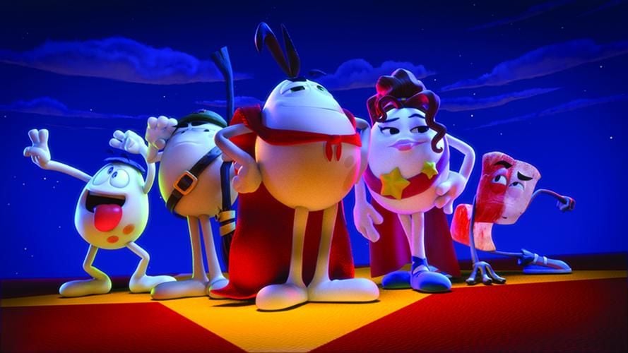 Un gallo con muchos huevos : Foto