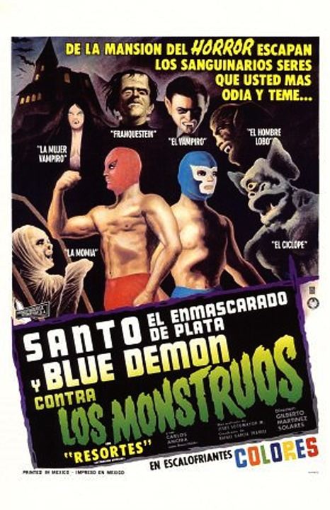 Santo y Blue Demon contra los Monstruos : Póster