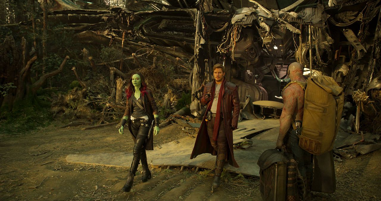 Guardianes de la Galaxia Vol. 2 : Foto Chris Pratt, Dave Bautista, Zoe Saldana