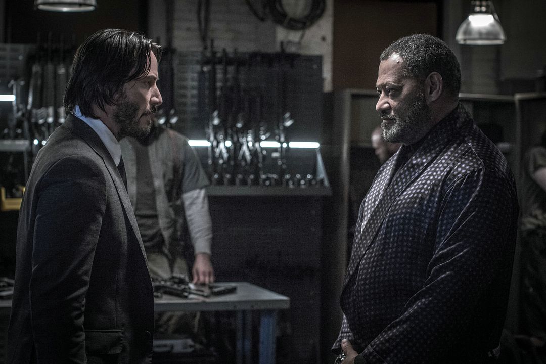 John Wick: Un nuevo día para matar : Foto Laurence Fishburne, Keanu Reeves