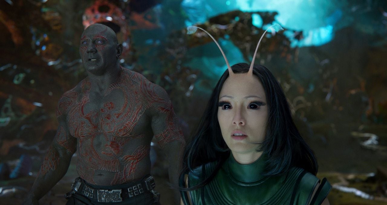 Guardianes de la Galaxia Vol. 2 : Foto Dave Bautista, Pom Klementieff