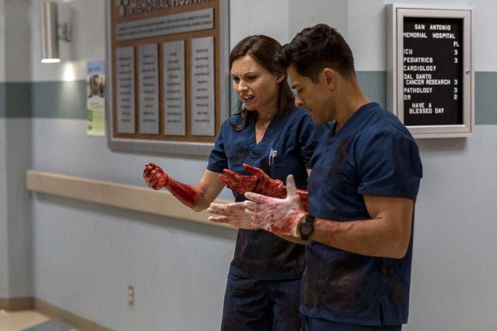 The Night Shift : Foto Mark Consuelos, Jill Flint