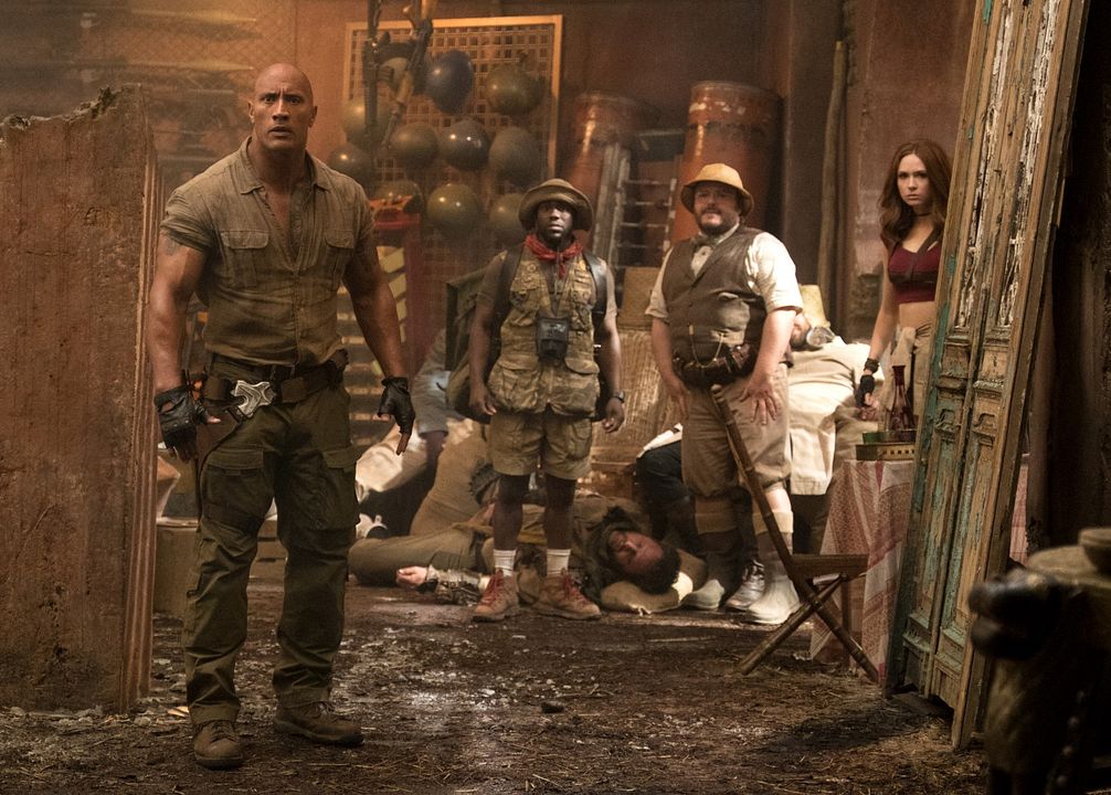Jumanji: En la selva : Foto Kevin Hart, Jack Black, Karen Gillan, Dwayne Johnson