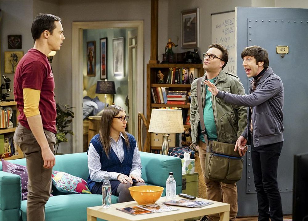 The Big Bang Theory : Póster Johnny Galecki, Mayim Bialik, Jim Parsons, Simon Helberg