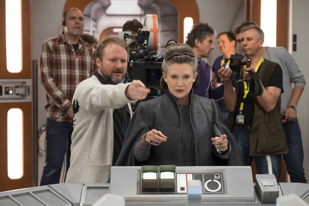 Star Wars: Los últimos jedi : Foto Carrie Fisher, Rian Johnson