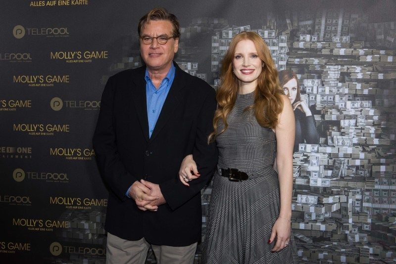 Apuesta maestra : Cobertura de revista Jessica Chastain, Aaron Sorkin