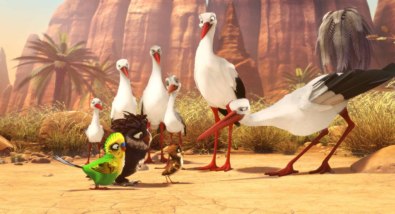 Una cigüeña en apuros : Foto