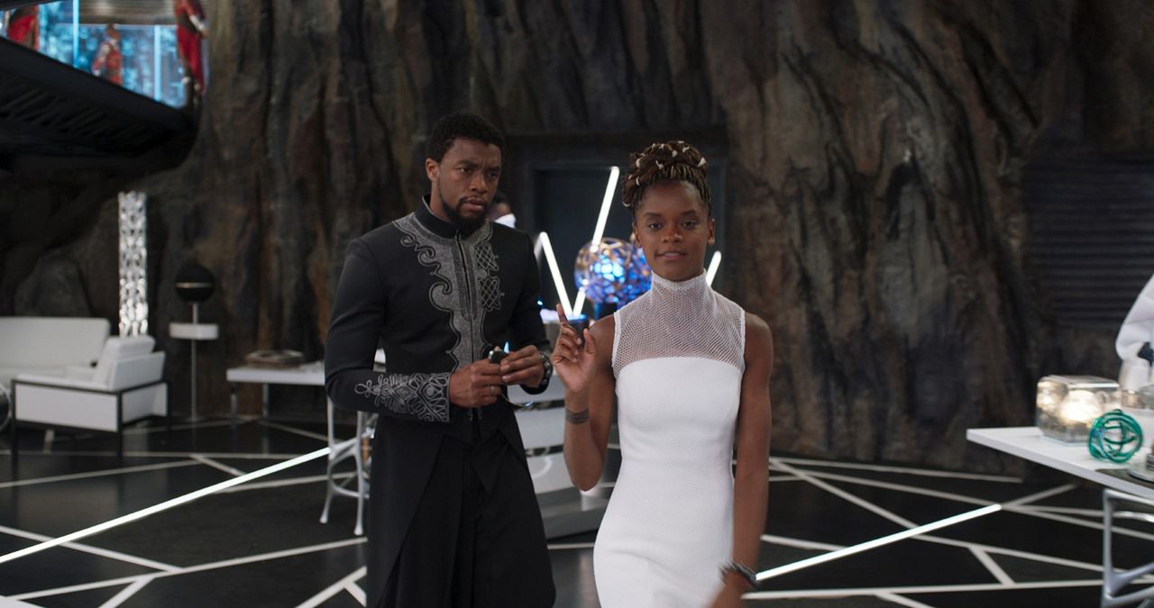 Pantera Negra : Foto Chadwick Boseman, Letitia Wright, Lupita Nyong'o