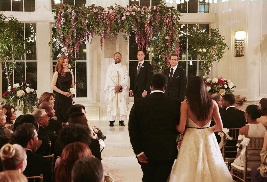 Suits : Foto Patrick J. Adams, Gabriel Macht, Sarah Rafferty