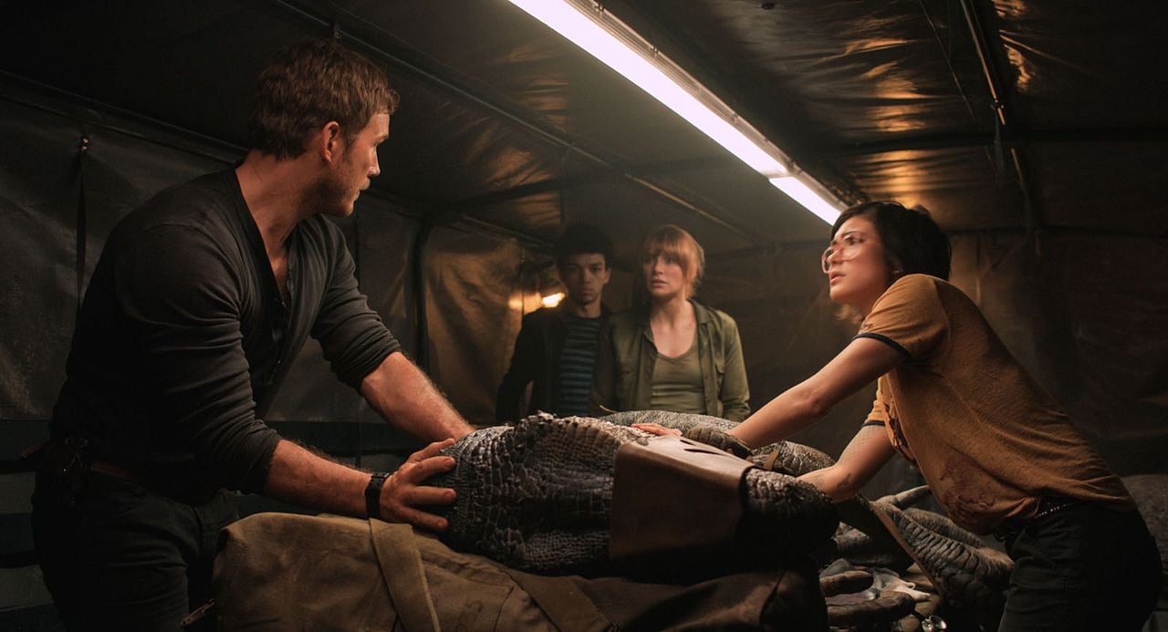 Jurassic World: El reino caído : Foto Justice Smith, Daniella Pineda, Bryce Dallas Howard, Chris Pratt