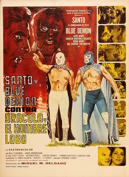 Santo y Blue Demon contra Drácula y el Hombre Lobo : Póster