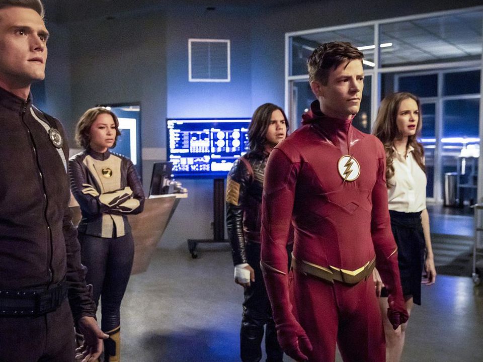 Flash : Foto Grant Gustin, Carlos Valdes, Danielle Panabaker, Jessica Parker Kennedy