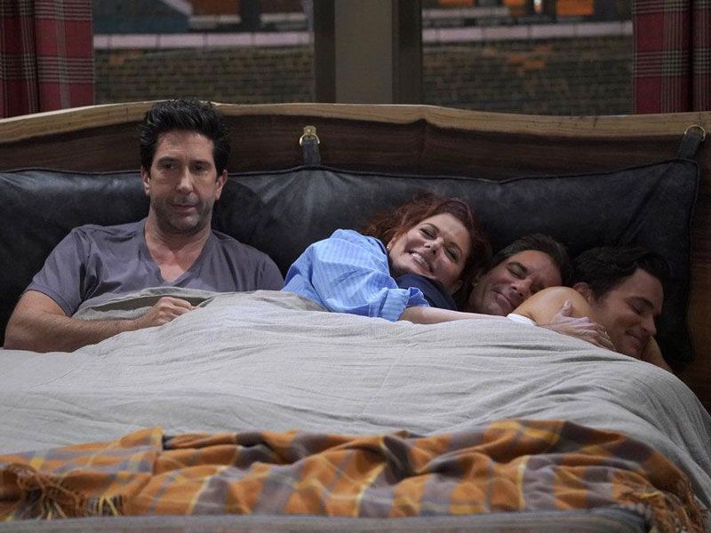 Foto David Schwimmer, Matt Bomer, Debra Messing