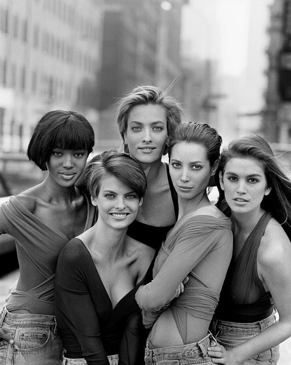 Foto Cindy Crawford, Naomi Campbell, Linda Evangelista