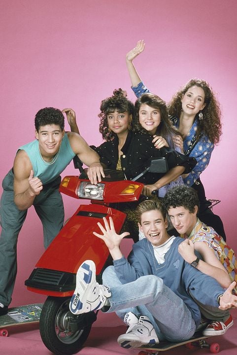 Foto Dustin Diamond, Mario López, Tiffani Thiessen, Elizabeth Berkley, Mark-Paul Gosselaar