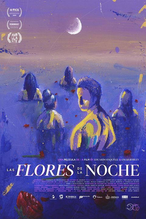 Las flores de la noche : Póster