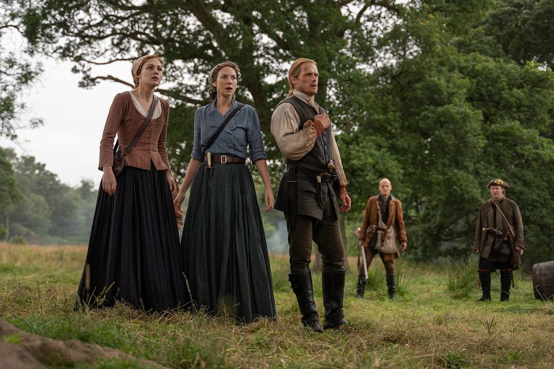 Outlander : Foto Sam Heughan, Caitriona Balfe, Sophie Skelton