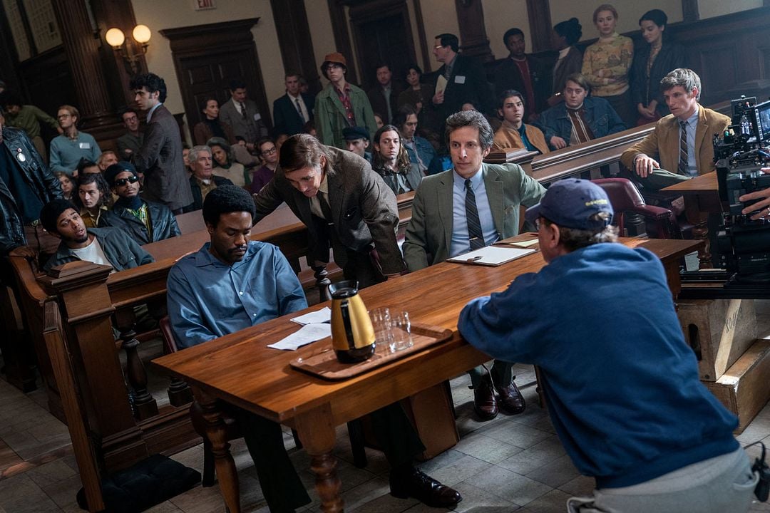 El juicio de los 7 de Chicago : Foto Eddie Redmayne, Mark Rylance, Kelvin Harrison Jr., Aaron Sorkin, Yahya Abdul-Mateen II