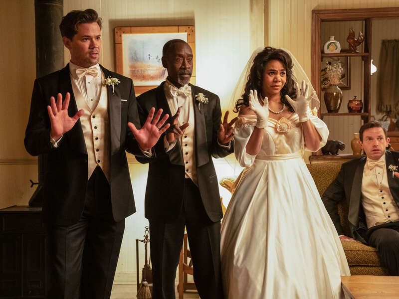 Foto Andrew Rannells, Don Cheadle, Regina Hall