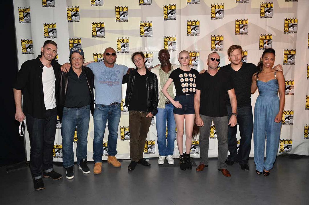 Guardianes de la Galaxia : Cobertura de revista Chris Pratt, Lee Pace, Benicio Del Toro, Djimon Hounsou, Zoe Saldana, Michael Rooker, James Gunn