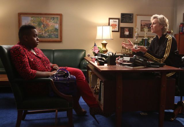 Glee : Foto Alex Newell, Jane Lynch