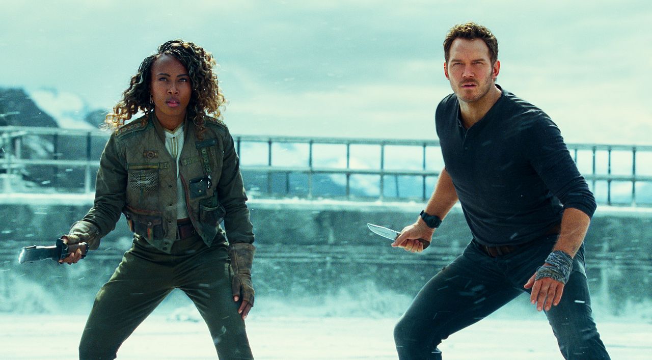 Jurassic World: Dominio : Foto DeWanda Wise, Chris Pratt