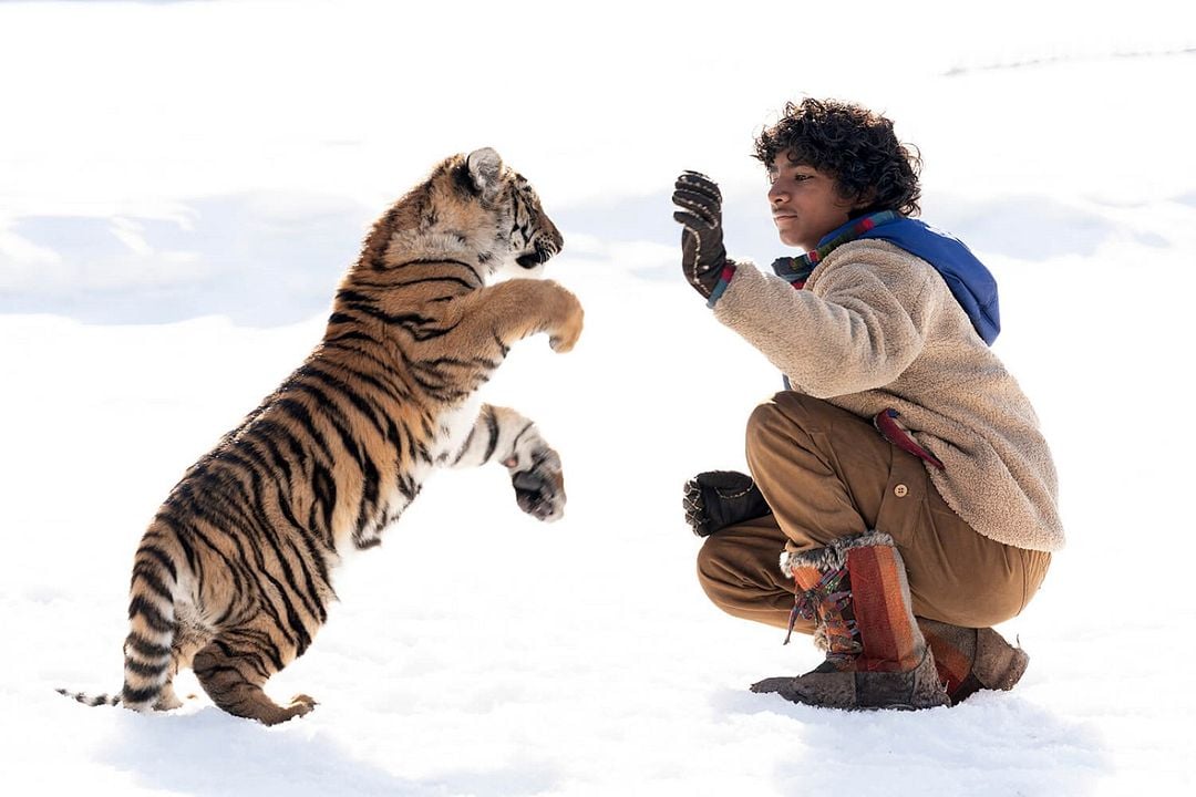 El niño y el tigre : Foto Sunny Pawar