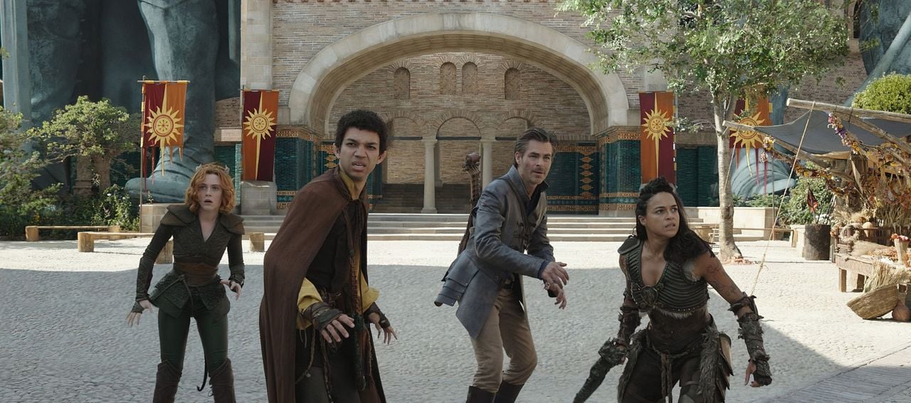 Calabozos & Dragones: Honor Entre Ladrones : Foto Sophia Lillis, Chris Pine, Justice Smith, Michelle Rodriguez