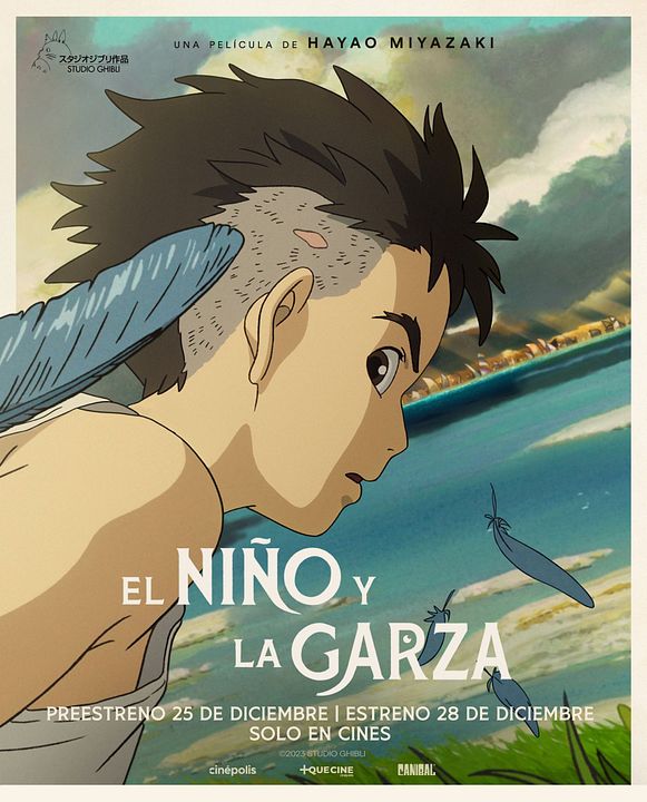 El niño y la garza : Póster
