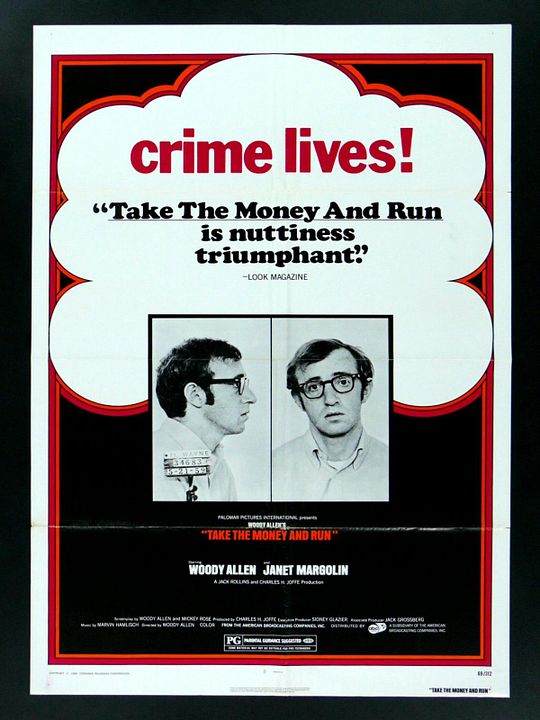 Toma el dinero y corre : Póster